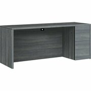 THE HON CO Credenza, Right Pedestal, F/F, 72inx24ft x29-1/2in, Sterling Ash HON105903RLS1